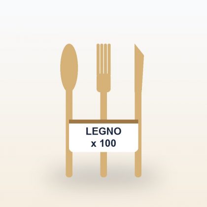 Set posate in legno conf. 100